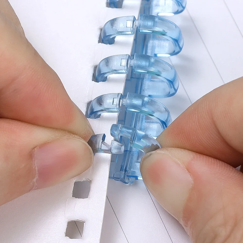 10 قطعة فضفاضة ورقة الموثق حلقة دفتر دوائر حلزونية خواتم مشبك كليب ملزمة المشابك الطلاب DIY بها بنفسك اللوازم المدرسية القرطاسية