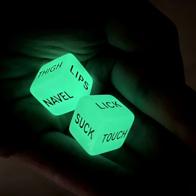 Luminous Love Dice Toys Adult Couple Lovers Games Party Glow In Dark Sexy Dice Anniversary Day Gift For Boyfriend Girlfriend