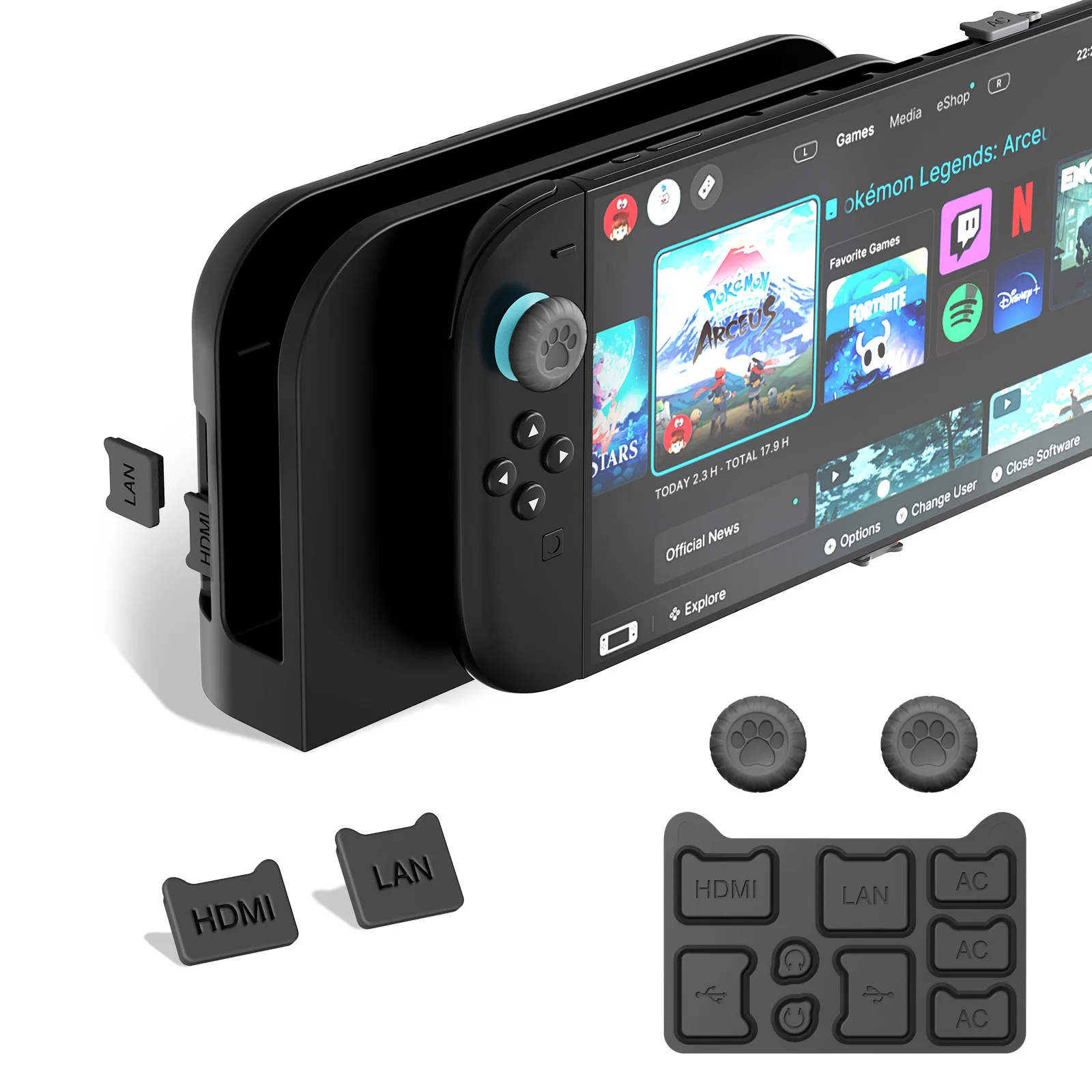 11‑in‑1 Silicone Dust Plug Set For Nintendo Switch 2 NS2 Dock Port Dust Cover Thumb Stick Joystick Caps Game Console Protective - view 4