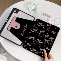 Soporte con nudo de lazo rosa para IPad Pro 11 Air 4 5 10,9, funda para IPad 5th 6th 7th 8th 9th 10th Air6 9,7 10,2 11 pulgadas