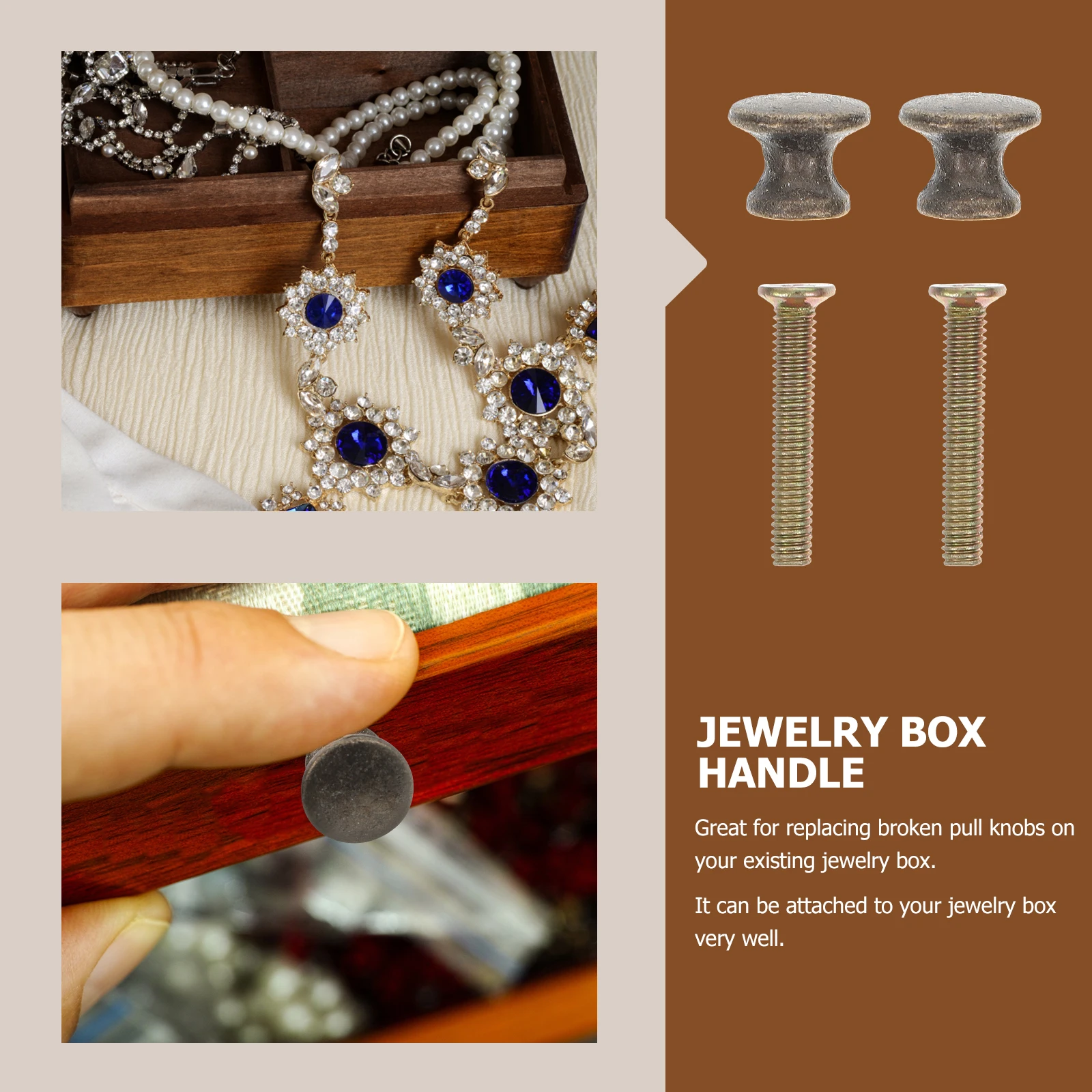 

20 set Mushroom Head Knobs Mini Alloy Pull H les for Drawer Cabinet Jewelry Box Smooth Durable Hardware Accessories