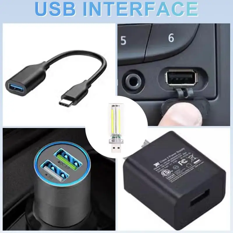 Mini USB Car Foot Light Emergency Lighting Car Accessory PC Auto Interior Plug And Play LED Atmosphere Light Car Interior