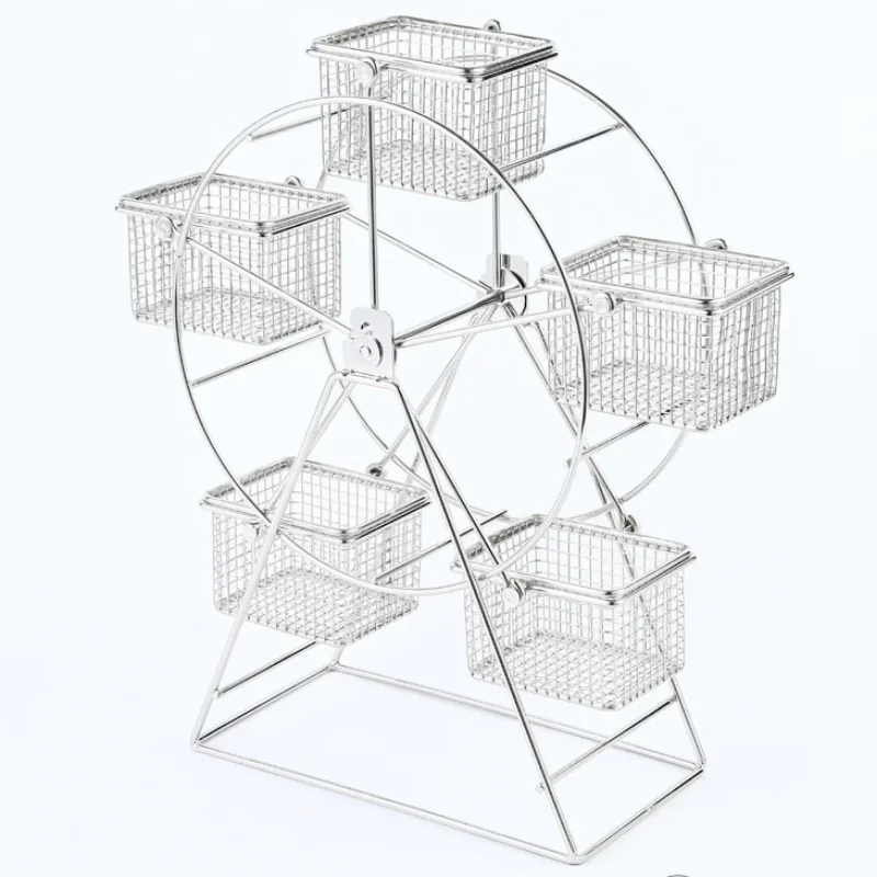 Ferris Wheel Food Rack Snack and Pastry Holder Vintage Party Rotatable Cupcake Stand Ideal for French Fries and Chicken