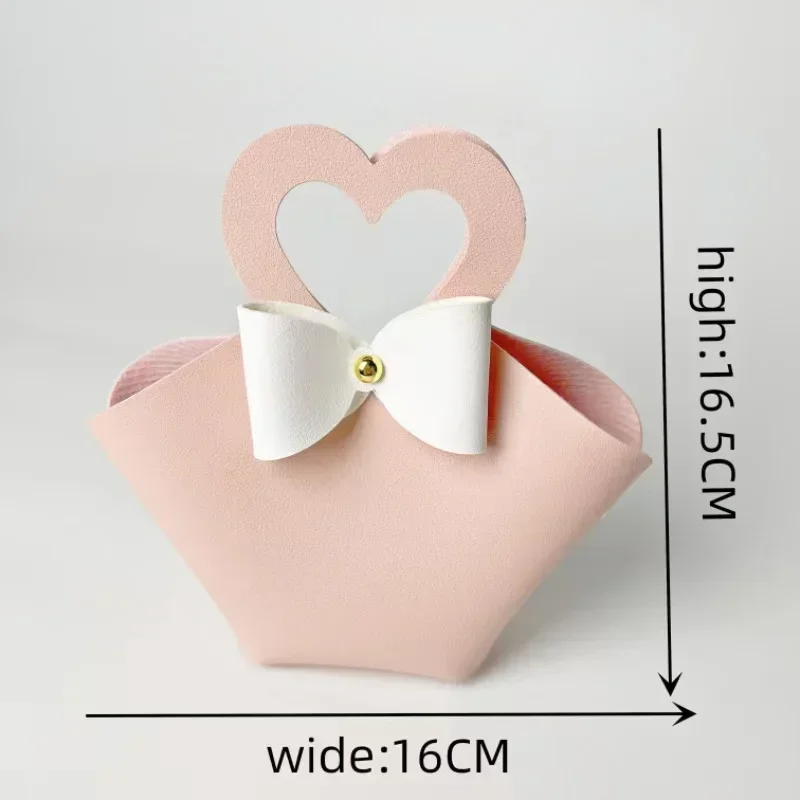5/10pcs Love Creative MINI Wedding Candy Box Gift Packaging Bag Wedding Party Supplies Portable Leather Candy Box Companion Gift