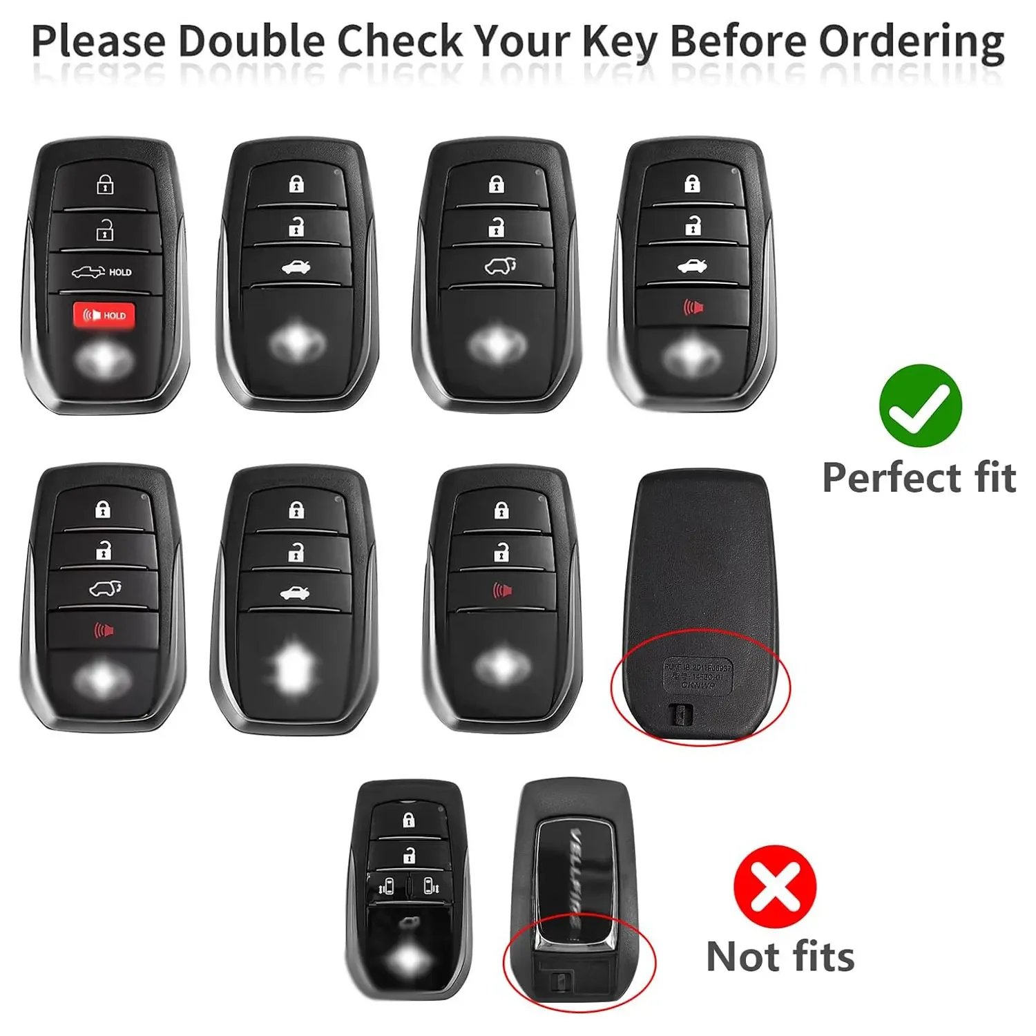 Key Fob Case For Toyota Tundra Sienna Sequoia 2022 2023 2024 Real Carbon Fiber Key Shell For Toyota Smart Key Fob Accessories