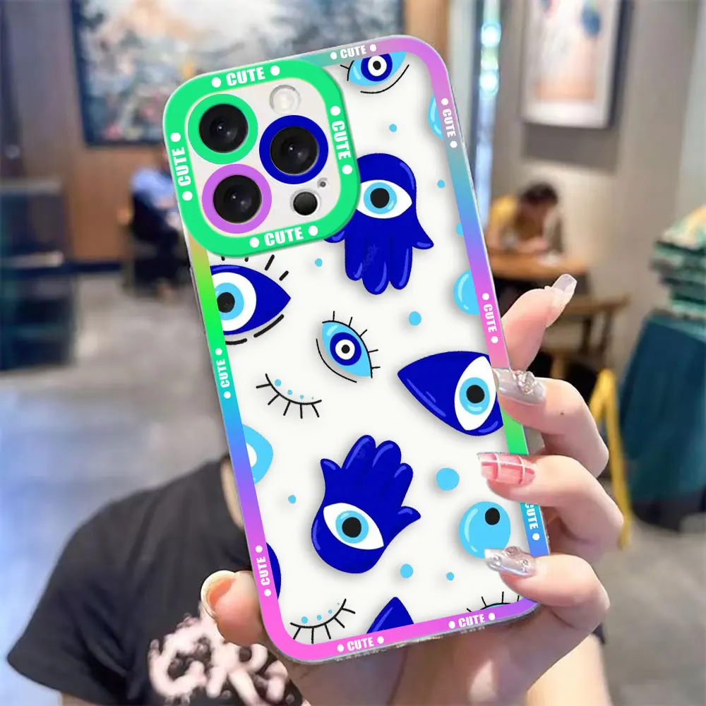 Lucky Eye Blue Eye Cover Phone Case For Xiaomi POCO X5 X4 X3 NFC GT F3 F5 M4 M3 11 11T PRO LITE Silicone Case Funda Coque Shell