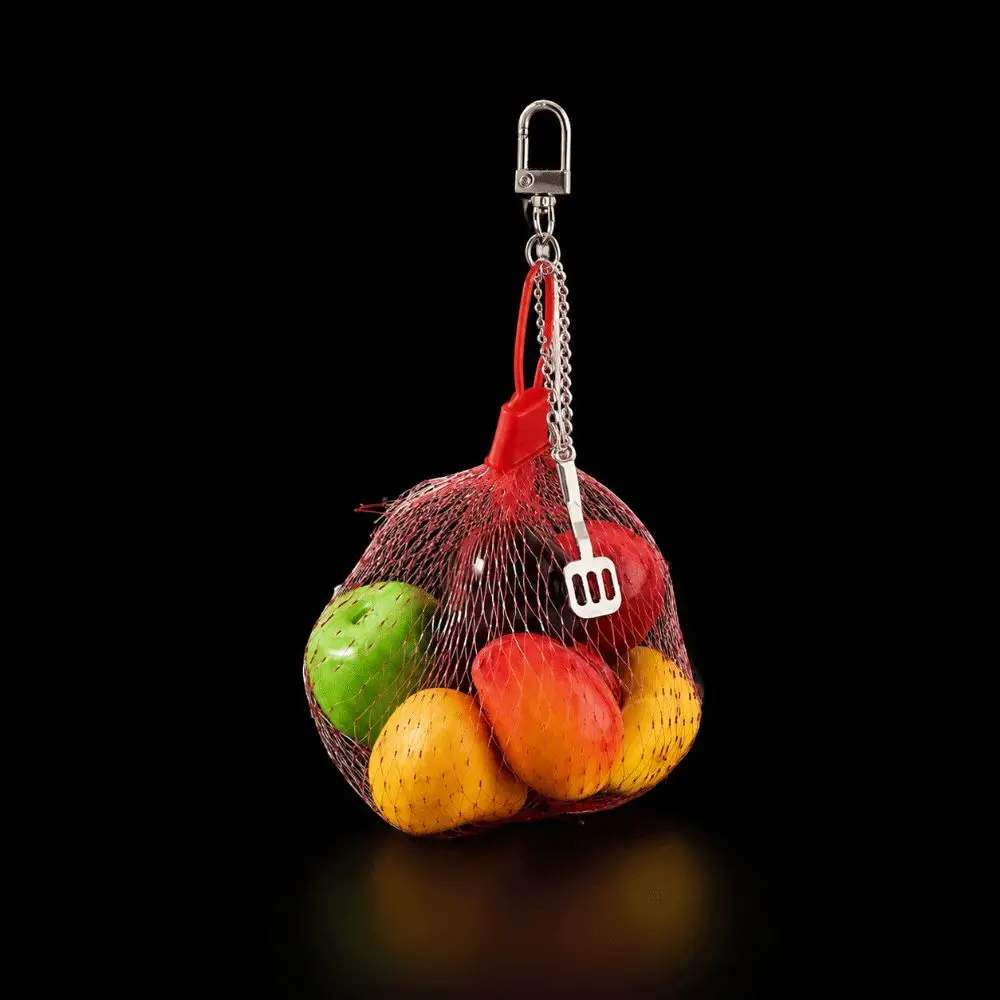 Multicolor Mini Fruit Keychain Carambola Corn Foam Material Keyring Pendnat Simulated Fruit Pendant Design