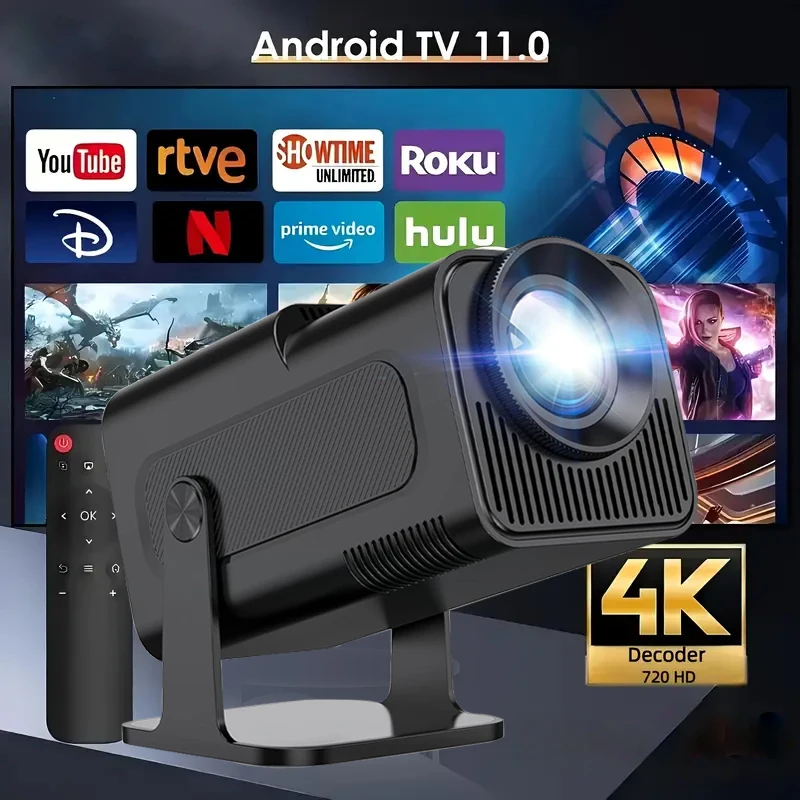 

HY320Mini Projector with Android 11, 720P Full HD Support, 180° Rotatable Portable Smart Projector - hy300 Projector