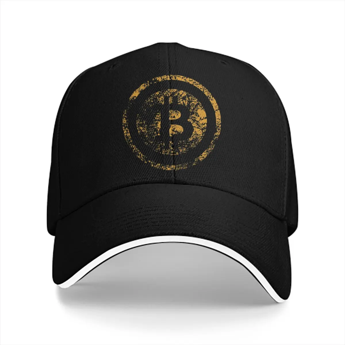 Unisex Bitcoin Logo Baseball Cap, Peaked, Criptomoeda, Meme, Sun Shade, Vintage, Homens, Mulheres