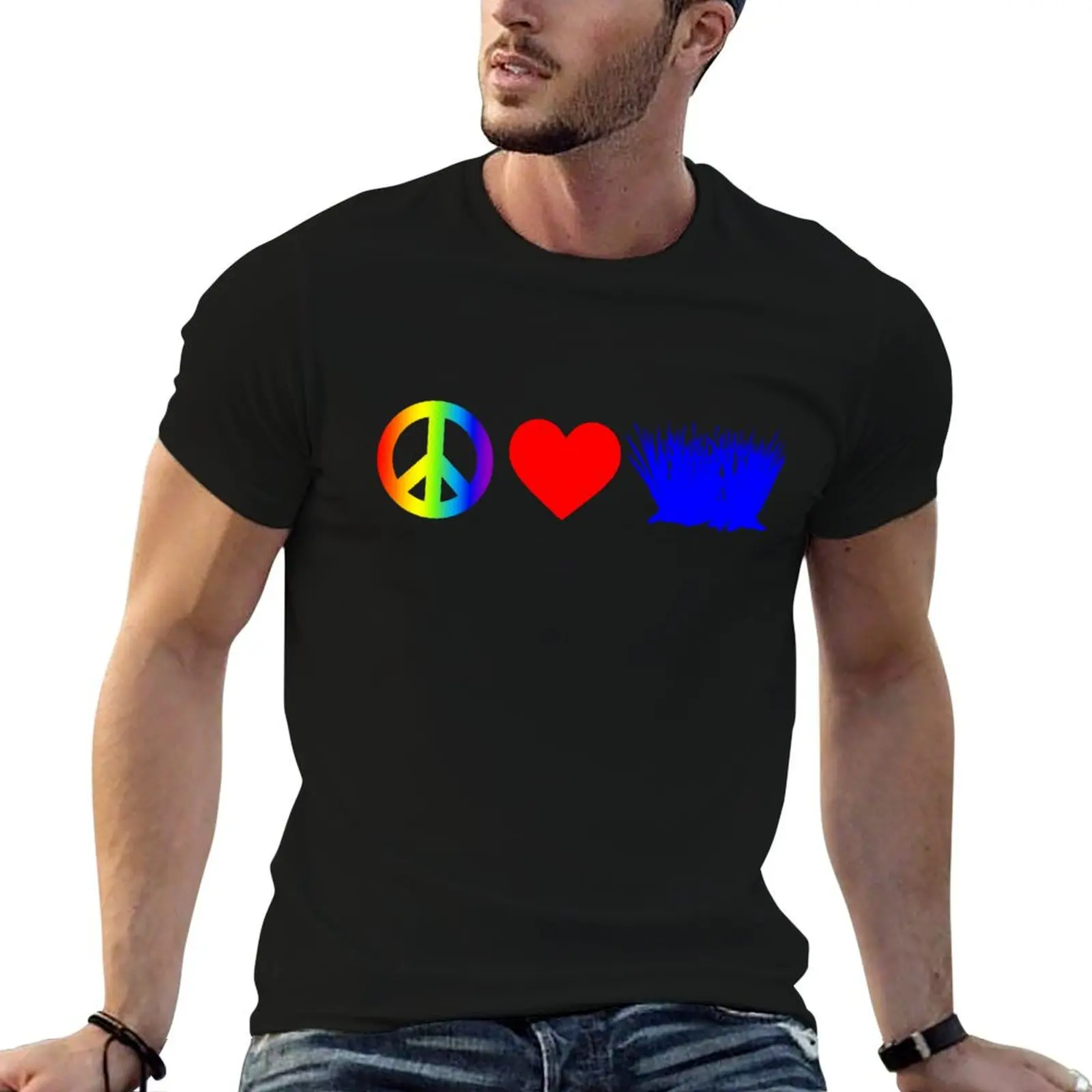Peace Love Bluegrass T-Shirt Funny t-shirt Funny t-shirts men clothes