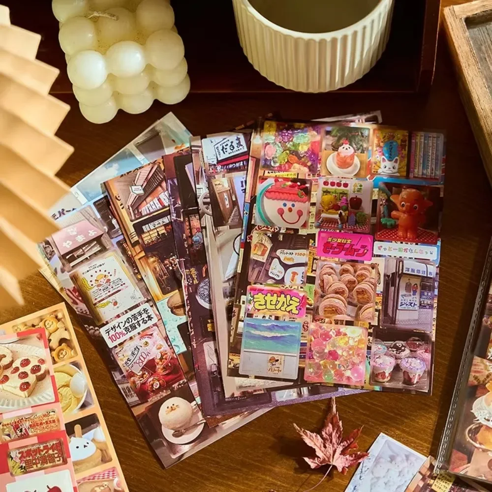 

20 листов винтажная мини-наклейка книга DIY ПЭТ скрапбук наклейка Kpop Art коллаж лазерная наклейка