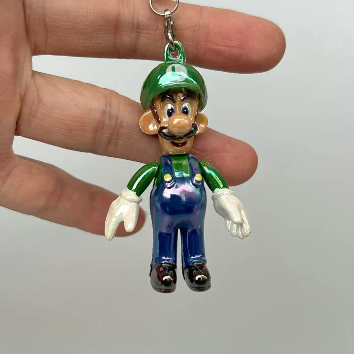 Японское аниме с покрытием Luigi, экшн-фигурки, игрушки с кавайным покрытием, брелок Luigi, брелок для ключей, экшн-фигурки, игрушки, подарки для детей, девочек