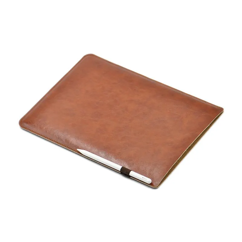 Simple Style Ultra Thin Super Slim 13.3 Inch Sleeve Pouch Cover PU Leather Laptop Bag Case For M2 MacBook Pro Air 13.6