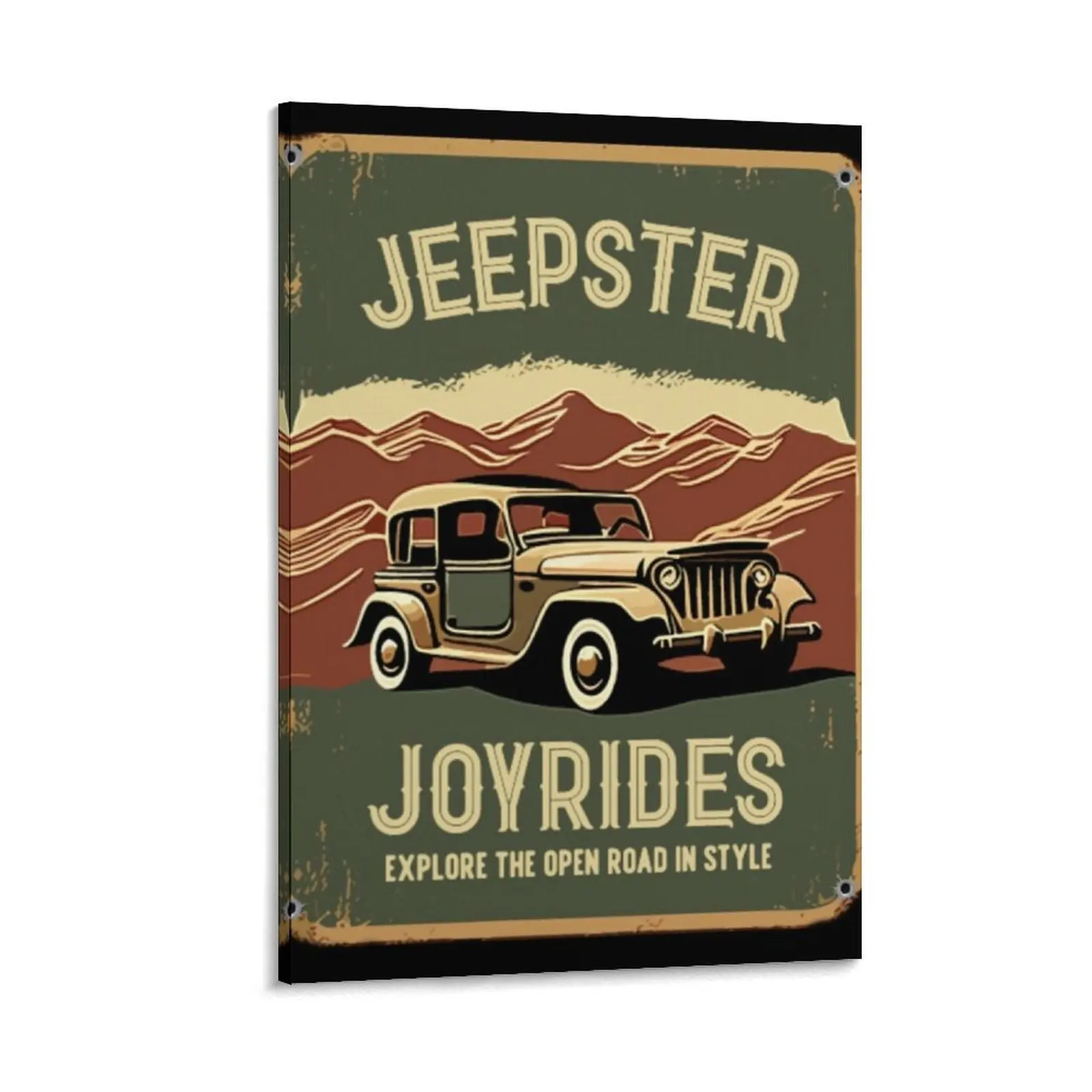 

Man Cave Sign Jeepster Wall Decor for Mancave Bar Decorations Canvas Painting Picture on the wall