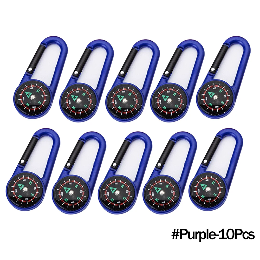 Outdoor Compass Carabiner Mini Camping Keychain Mountaineering Hiking Backpack Buckle with Compass Survival Children Gifts view 6