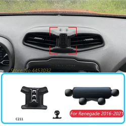 For JEEP Renegade 2016-2021 With Base Car Phone Holder With Base 1 Suit Horizontal Gravity GPS Mobile Bracket Stand Accessories