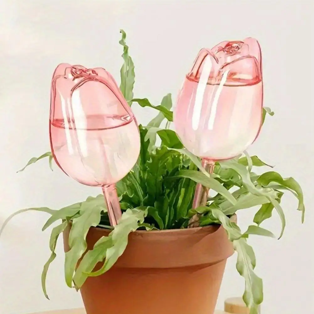 8Pcs Travel Plant Watering Bulbs Tulip Self Watering Globes Planter Insert Automatic Watering Devices Can for Houseplants
