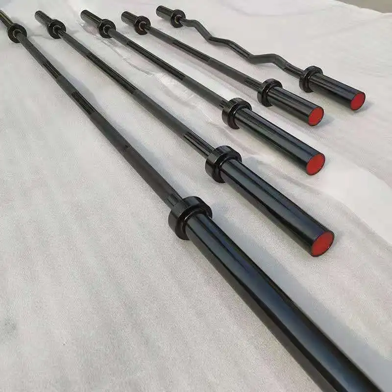 Professional 2inch Hole Black Zinc Barbell 20kg Weight Lifting Bar Hard Chrome Barbells