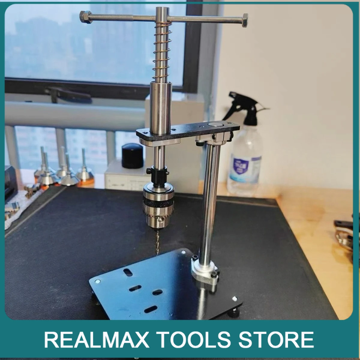CNC machine  B12 1.5-10MM Chuck Manual Tapping Machine Small Vertical Desktop Tapper Adjustable T-Handle Tap Holder Wrench