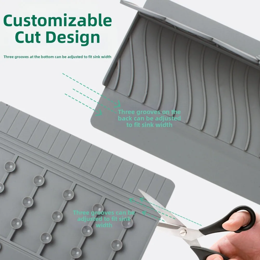 Sink Edge Protector For Kitchen Sink Silicone Sink Splash Guard Kitchen Faucet  Sink Protector Absorbent Mat Kitchen Accessories