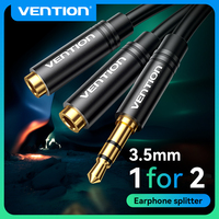 Vention Aux Cable 3 5 Jack Cable Headphone Splitter Audio Splitter Jack 3.5 Cable Male to Female Double Jack for Laptop Speaker