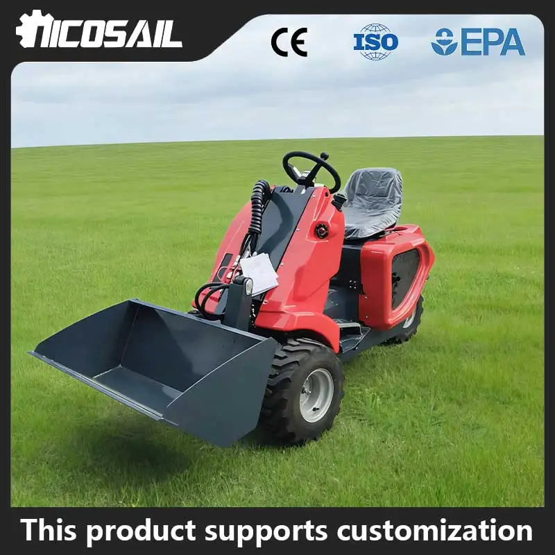 

Energy Saving Mini Skid Steer Loader CE Euro 5 Compact Small Loader For Farm And Garden