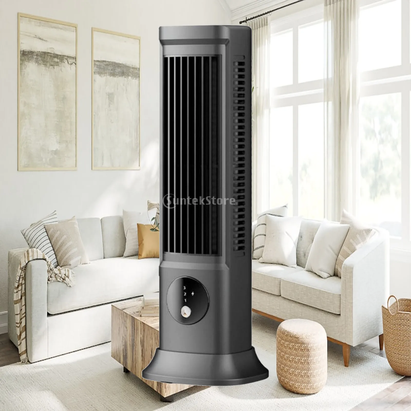 Bladeless Column Fan Adjustable Speed Portable Cooling Fan Quiet Operation