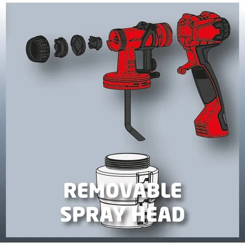 Einhell Paint Gun Tc-Sy 600 S (600 W, 1000 Ml Pot, 2 PCs Nozzle, cleaning Kit And Viscosity Container)