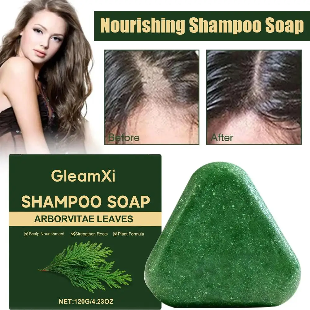 

Натуральный шампунь с листьями кипариса и уnea для жирных волос - шампунь с листьями арбориви, мыло против выпадения волос, объема волос K3I1