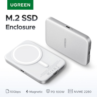 NEW! UGREEN Magnetic M.2 NVMe 2280 SSD Enclosure Magsafe SSD Case USB C 3.2 Gen2 to NVMe PCI-E for iPhone 16 Pro Max ProRes