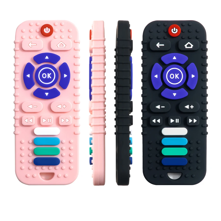 1PCS Baby Silicone Teether Toys Remote Control Shape Teether Teething Chewing Toy Kids Sensory Educational Toy Baby Stuff