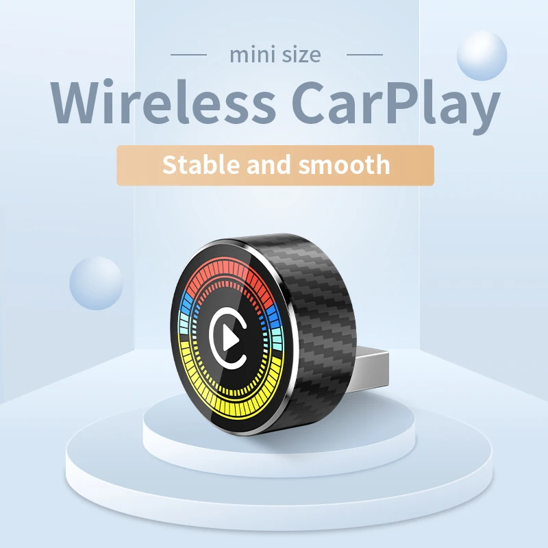 Adaptador inalámbrico CarPlay Android Auto Wifi y Bluetooth conectar interfaz USB para coche con puerto USB CarPlay con cable de un lado