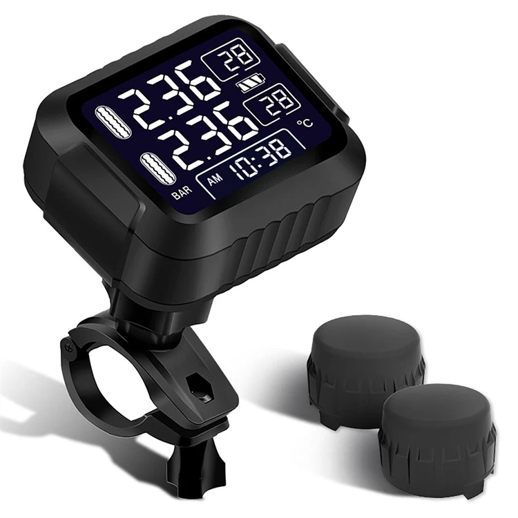

Best-Sell Motorcycles Bike Handlebar Digital Wireless Wheel Tire Air Pressure Monitoring System for Motorbike