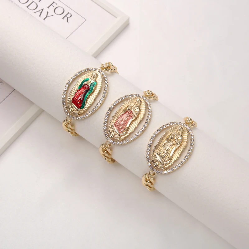 Sally’s Paradise Fashion Style Madonna Of Guadalupe Valentine\'s Day Birthday Thanksgiving Gift Daily Wear Blessing JewelryJL3020