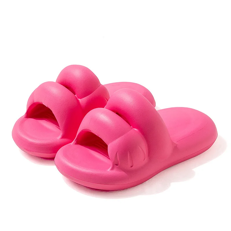 Oligslippers pour hommes et femmes, Cutie Cat Paw Cartoon, Cool Slippers, Sandales d'été, Nik, Maison, Optique, Semelle, Clag de plage, Diapositives