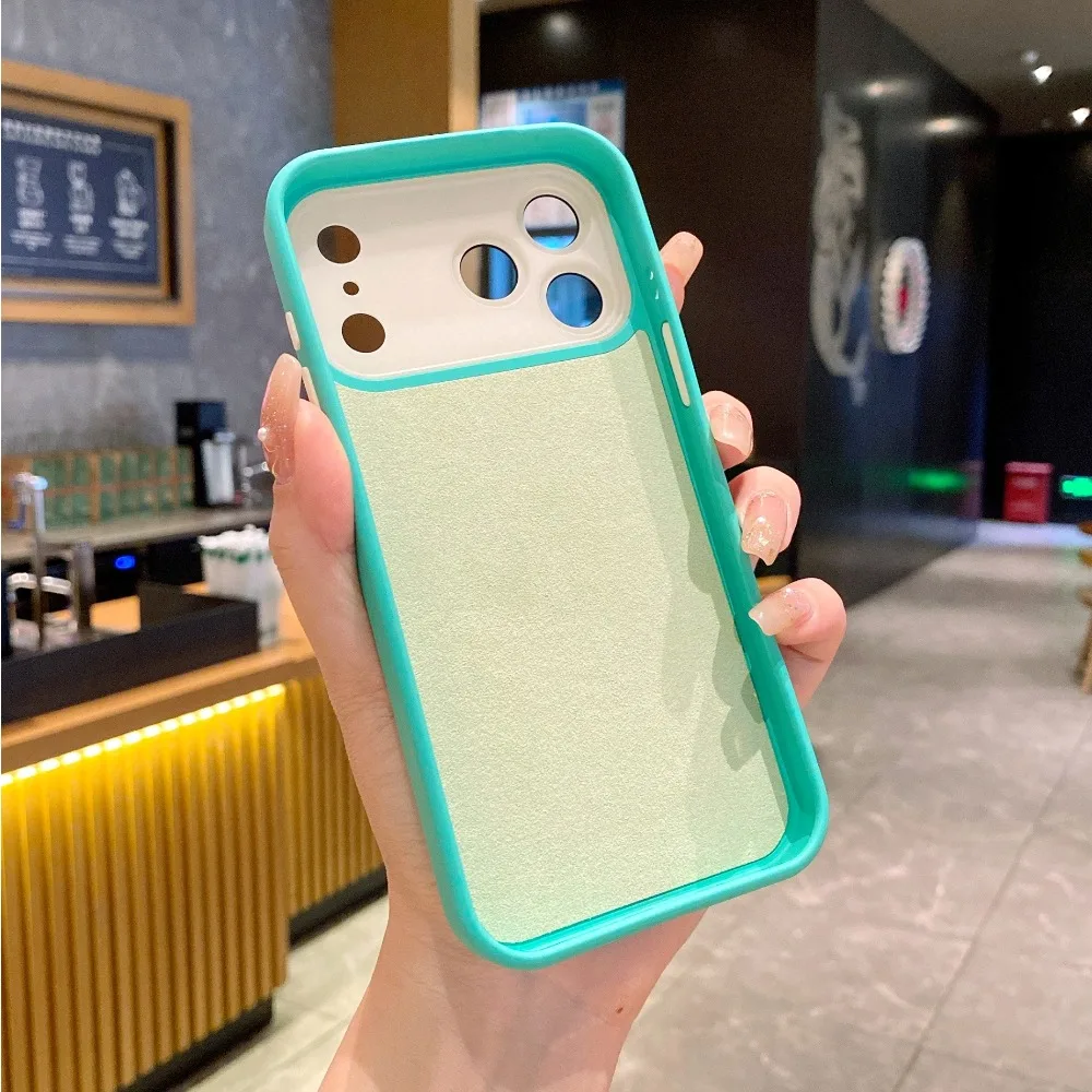 نافذة كبيرة مناسبة لهاتف آيفون 17 برو ماكس أبل 14 حافظة هاتف 15 موديل جديد 16 برو أنثى 13 زوجين 17 مساءً حافظة مضادة للسقوط