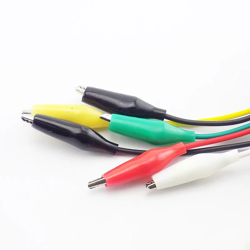 1/5/10 Pcs Electric Alligator Clips DIY Electrical Double-ended 5 colour Test Jumper Wire Roach Clip Crocodile Clips Cable