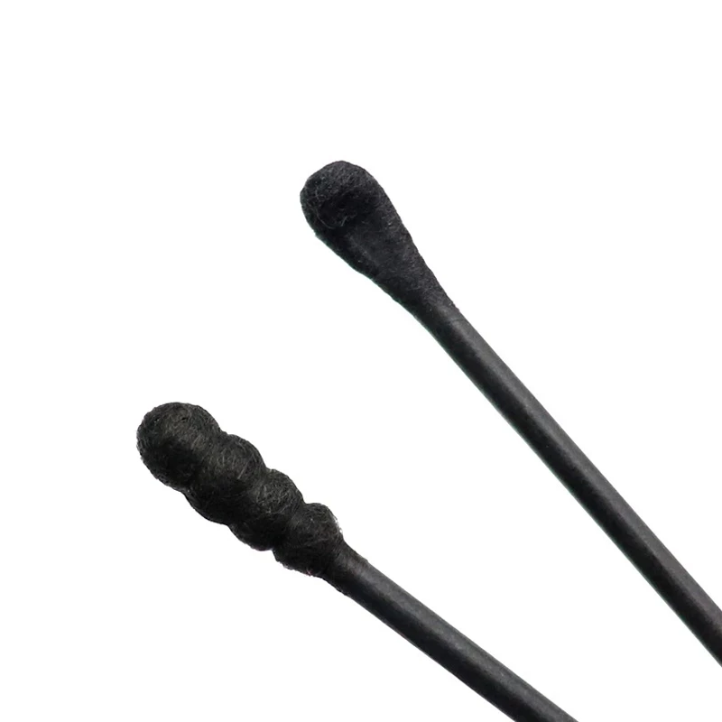 100 Teile/schachtel Doppel Kopf Schwarz Baumwolle Tupfer Frauen Make-Up Lippenstift Baumwolle Knospen Spitze Stick Nase Ohr Reinigung Gesundheits Werkzeuge – Detail 4
