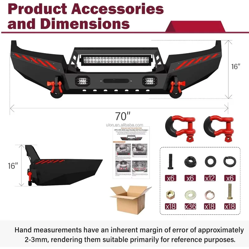 Factory Price OEM Front Bumper Fit 1999-2004 Jeep 2nd Gen Grand Cherokee WJ Off-road Bumper Equipped with Winch Plate