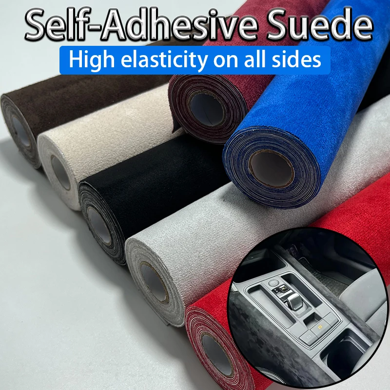 

40x200cm Self Adhesive Suede Fabric for Car Door Panel Interior Modification Sofa Repair Furniture Decoration Velvet Stickers