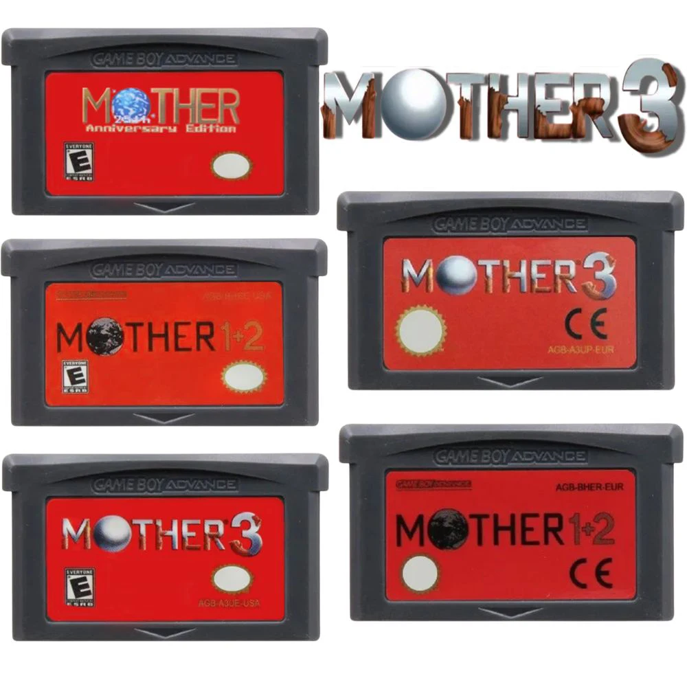 

GBA Mother Series Game Cartridge 32-Bit Video Game Console Card Mother 1 2 3 USA/EUR/Version Gray Shell for GBA NDS