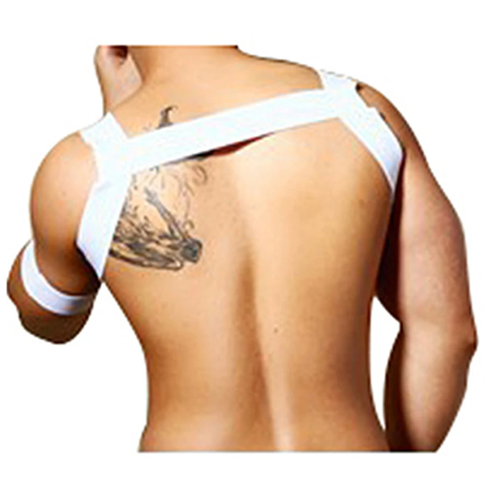 Sexy Mens Jockstrap Neck Elastic Straps Body Mucle Chest Harness Club Belt Elastic Shoulder Underwear Erotic Lingerie