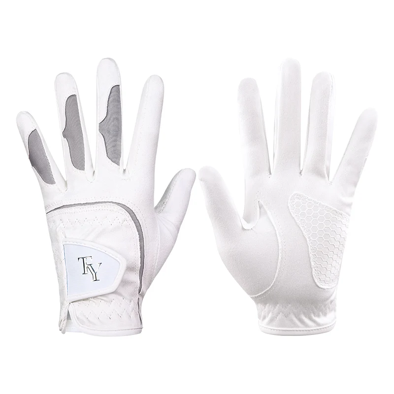 2024 Golf Wear Gloves for Women  Breathable Fiber Cloth Gloves for Soft and Comfortable Left and Right Hands Golf Accessories