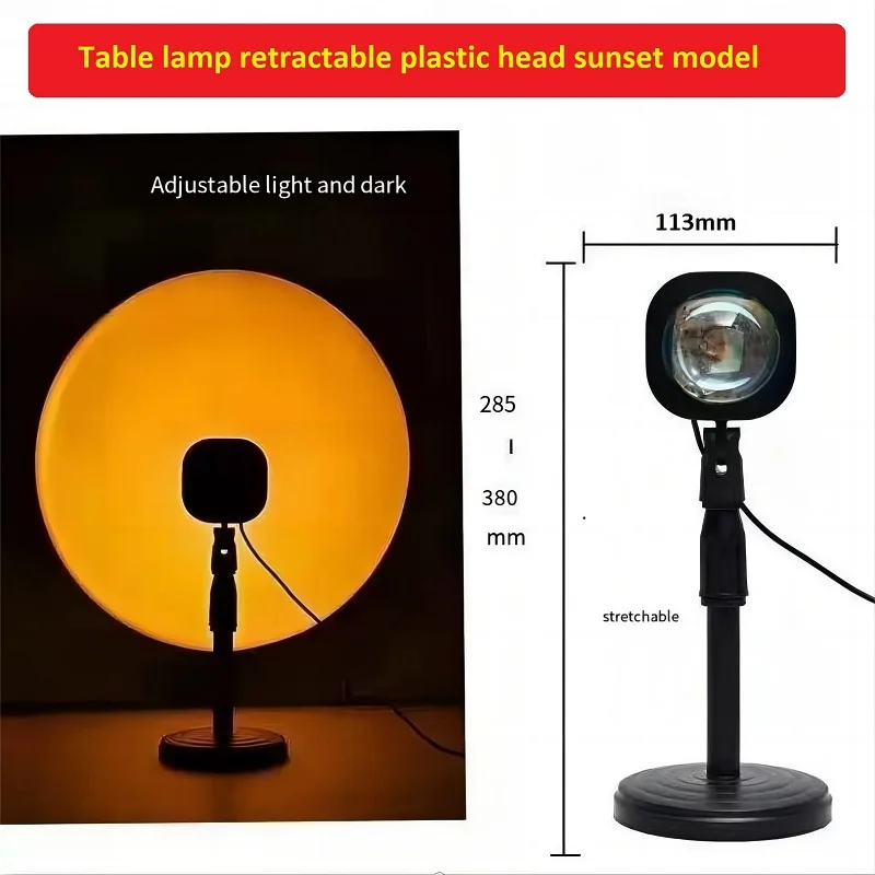 USB Sunset Light Atmosphere Light Nightlight Bedside Sunset Light Photography Fill Light Internet Red Bedroom Sunset Light