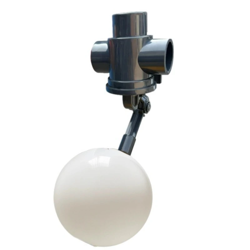 32mm Adjustable Water Level Float Valve High Flow Non Pressure Plastic Inlet Valve for Fish Tank Sump Pond Water Tank