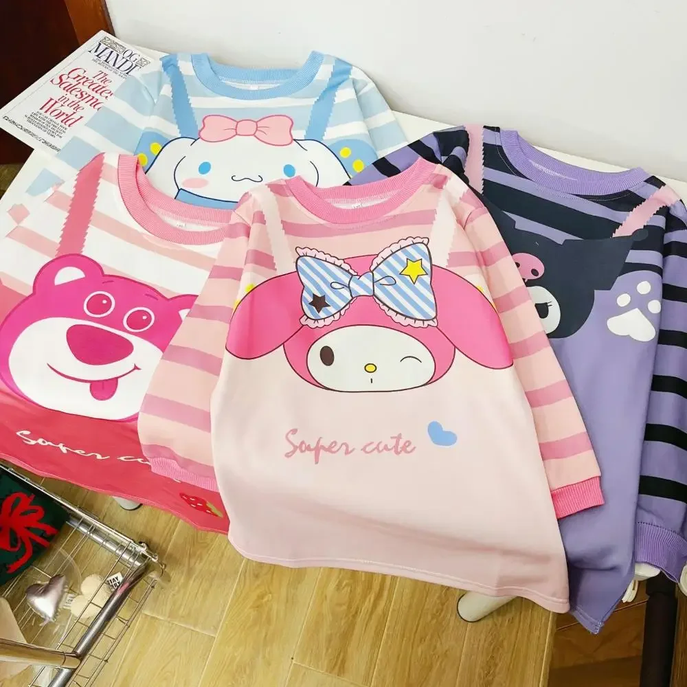 Robe à bretelles Anime Sanrioed Melody pour enfants, jupe mignonne, Kawaii, Kuromi, Cinnamoroll, vêtements pour filles, mode, printemps, automne, nouveau