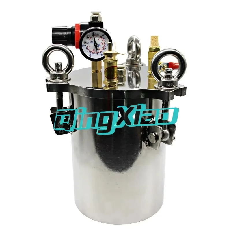 

Stainless Steel Pressure Barrel Glue Dispensing Storage Tank 2L 5L 10L Optional Carbon Steel Pressure Tank High Capacity Use