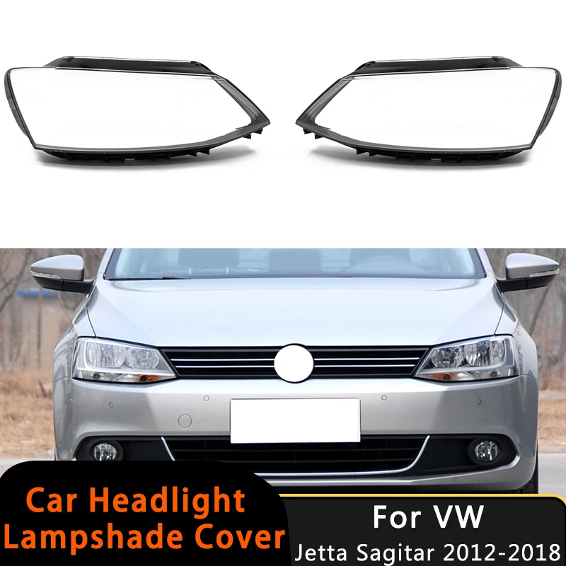 Image of Auto Scheinwerfer Objektiv Abdeckung Für VW Jetta Sagitar MK6 2012-2018 Auto Front Scheinwerfer Transparente Abdeckung Lampenschirm Scheinwerfer Shell objektiv