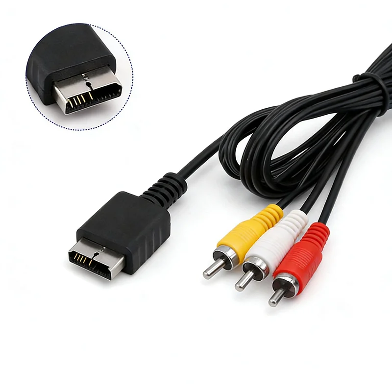 

FZQWEG 50 шт. 1,8 м аудио-видео кабель на 3 RCA AV-кабеля для PS3/PS2 AV-компонентный ТВ-видеокабель для Playstation 2 3