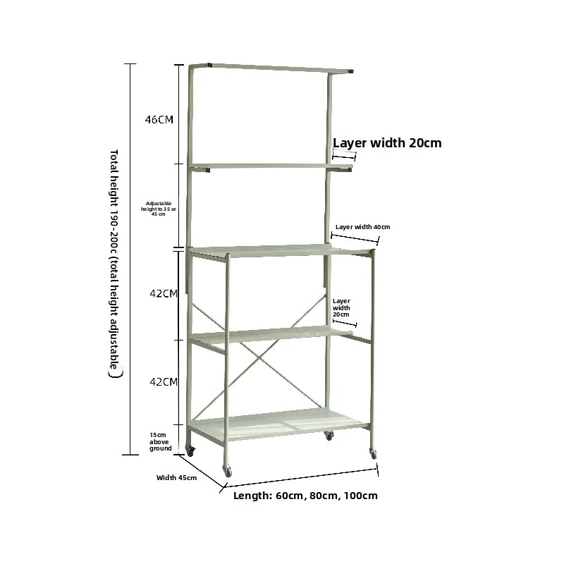 

Wrought iron flower stand, stepped indoor balcony movable multi-layer floor-to-ceiling living room shelf